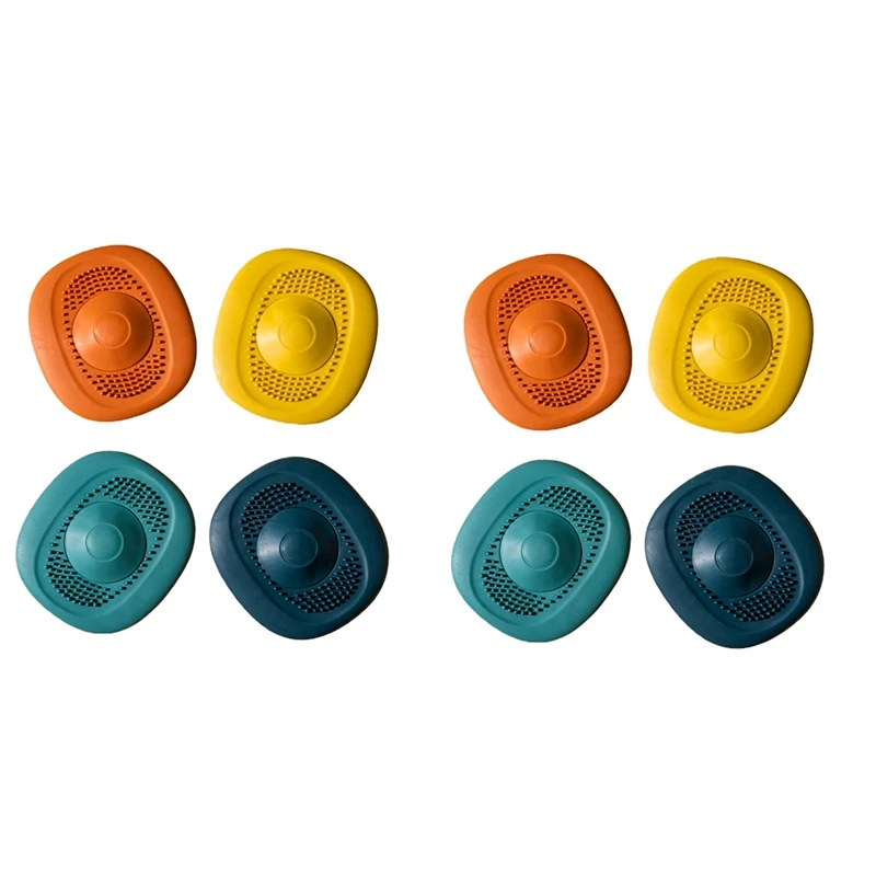 

8PCS Bathroom Washbasin Drain Hair Catcher Irregular Pattern Bath Stopper Plug Sink Strainer Filter Kitchen Accessory