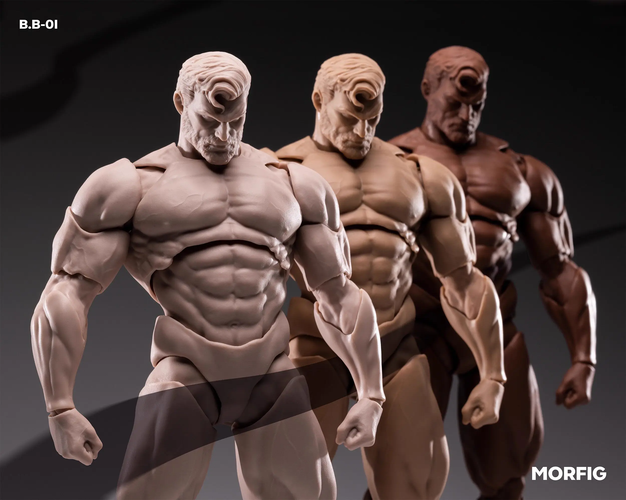 Фото Новинка, Фигурка QS INART MORPH, Мужское тело, Желтая кожа, Темная кожа, Белая кожа, Масштаб 1/12, Коллекционная №2