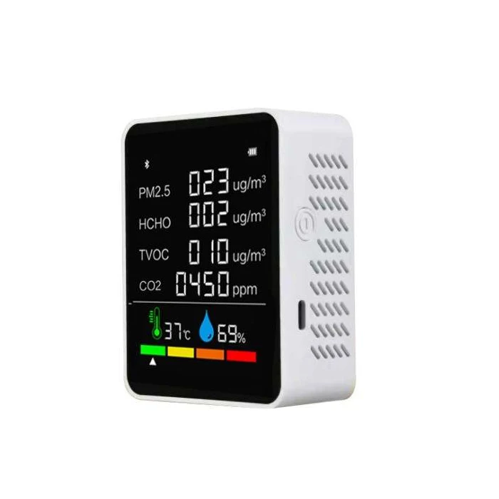 

6 in 1 carbon dioxide detector air quality monitor air humidity temperature analyzer PM2.5 detector for co2 digital meter