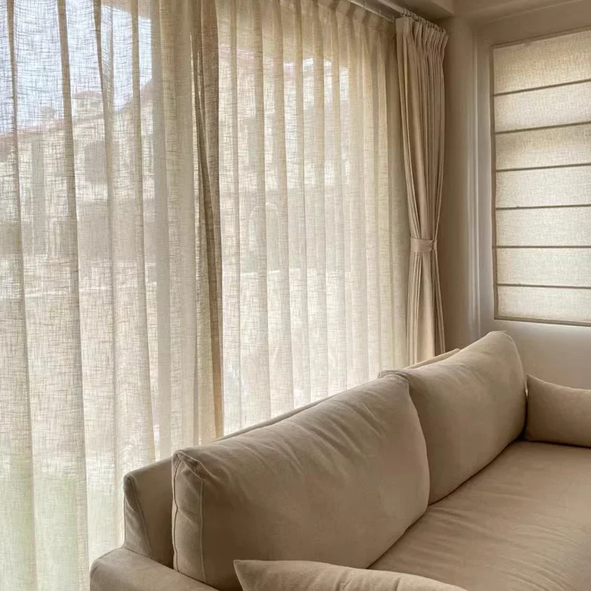 Современные плоские римские жалюзи на заказ оконные шторы из хлопчатобумажной