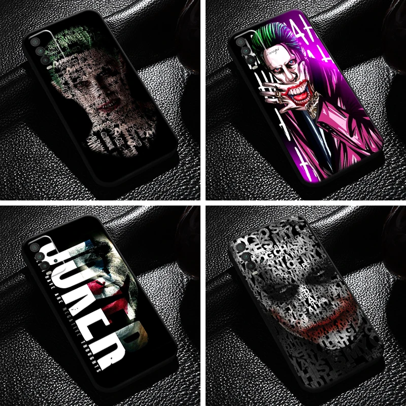 

Clown The Joker Phone Case For Xiaomi Redmi 9T Liquid Silicon Black Carcasa Silicone Cover Soft Funda Back Coque