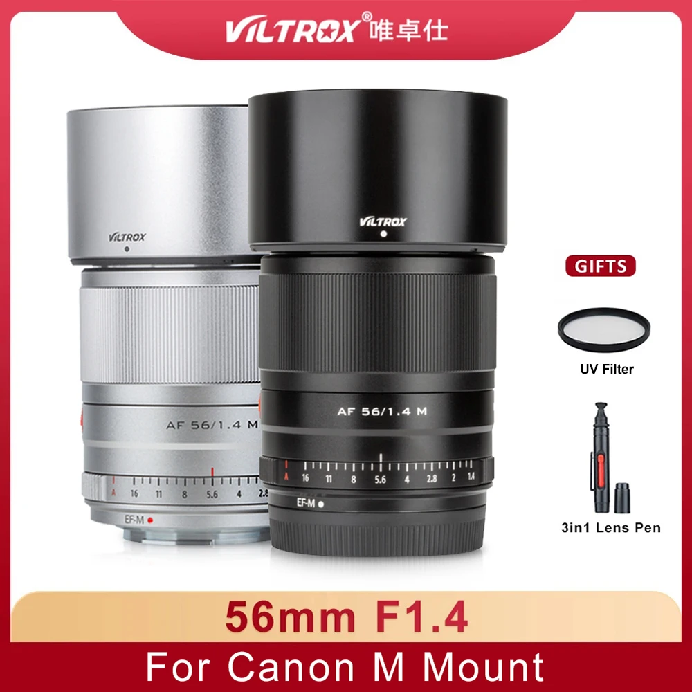 

VILTROX 56mm F1.4 Canon EF-M Lens Large Aperture Auto Focus Portrait APS-C Prime Lens For Canon EOS M Series Mirrorless Cameras