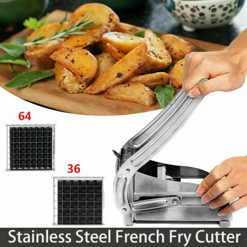 

Manual French Fry Potato Cutter Stainless Steel Potato Slicer Shredder Fries Cutter Chopper Cutting Machine Kitchen Accessories