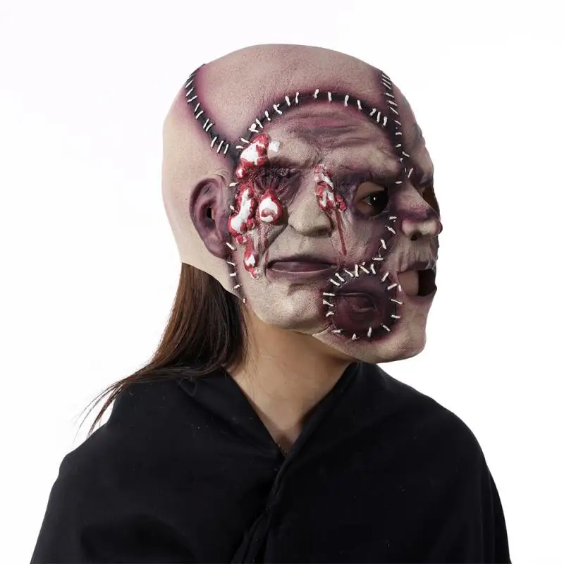 

Headgear Simulation Grimace Mask Three Faces Three-sided Image Holiday Party Artificial Headgear Soft Mask Grimace 28*21cm 180g