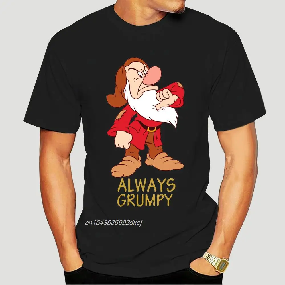 

Always Grumpy Dwarf Cartoon Black T-Shirt Unisex 1198D
