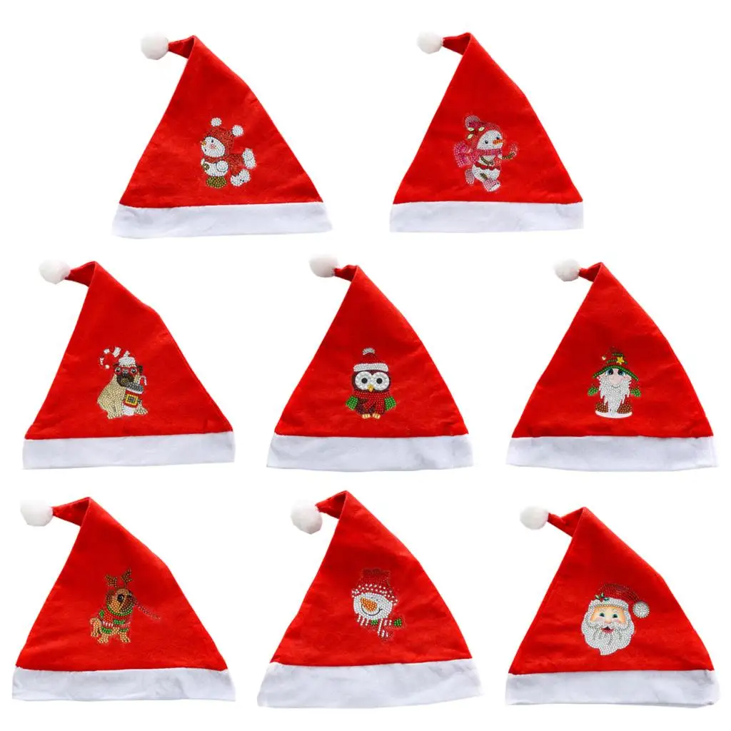 

DIY Christmas Hat 5D Diamond Painting Kit Kerst Diamond Mosaic Flannel Santa Claus Creative Handmade Gift Christmas Decoration