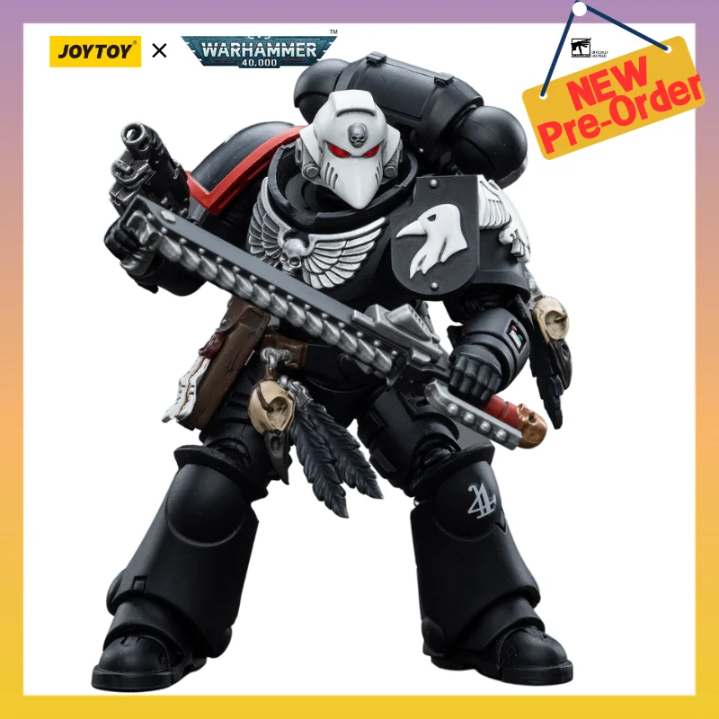 

JOYTOY Warhammer 40K 1/18 Action Figures Raven Guard Intercessors Sergeant Rychas Anime Military Model Toy Gift