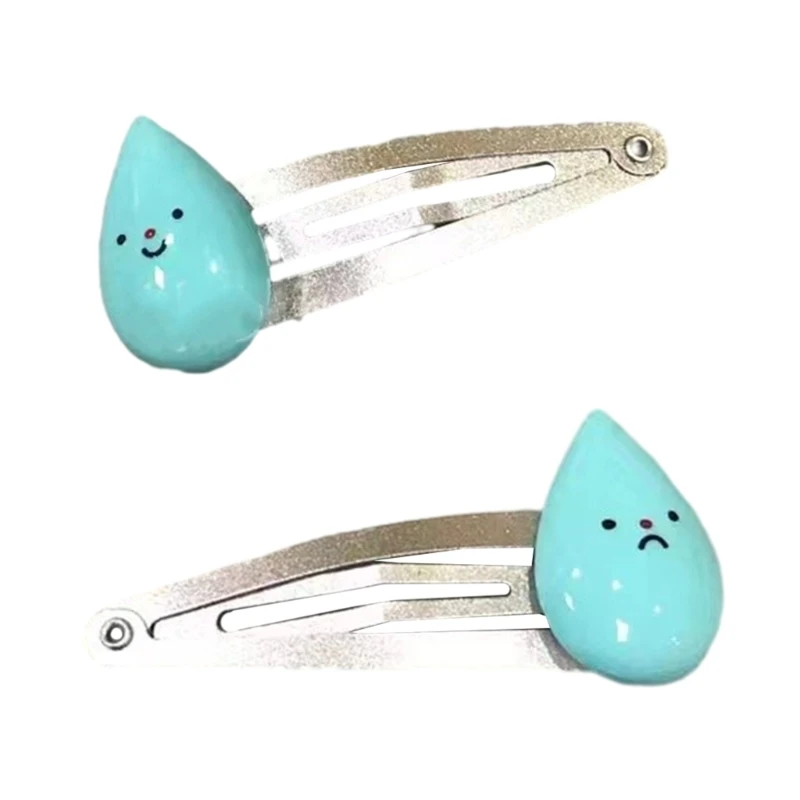 

MXMB Y2k 90s Aesthetic Cartoon Water Drop Hairpin for Woman Ponytail Hair Clip