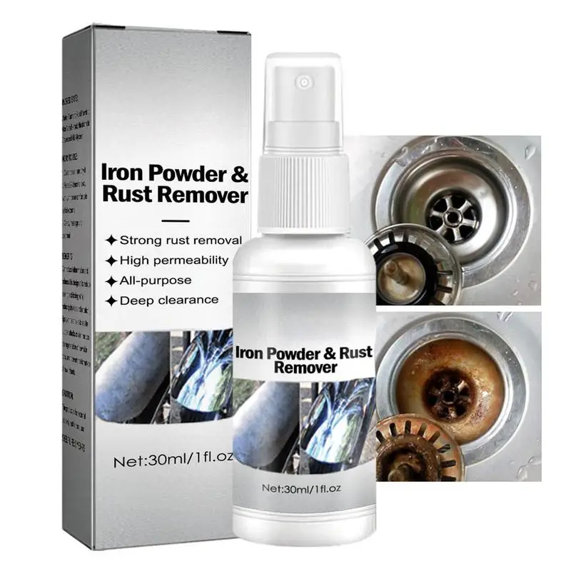 

Rust Remover Spray 1.01oz Metal Rust Cleaner Auto Rust Stain Remover Rust Dissolver Spray For Multi-Purpose Exhaust Pipe Metal