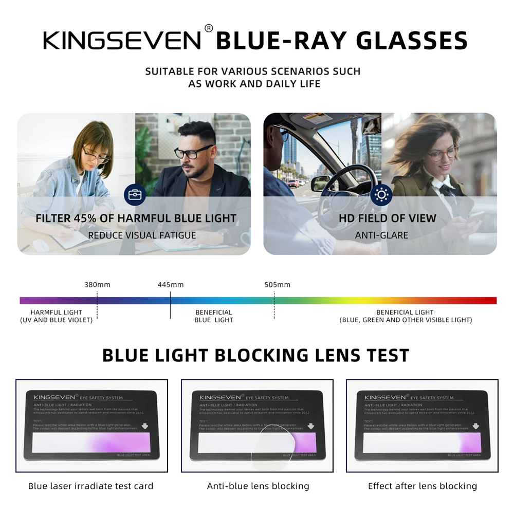 KINGSEVEN Деревянные Очки С Защитой От Синего Света Унисекс Повседневные Защитные