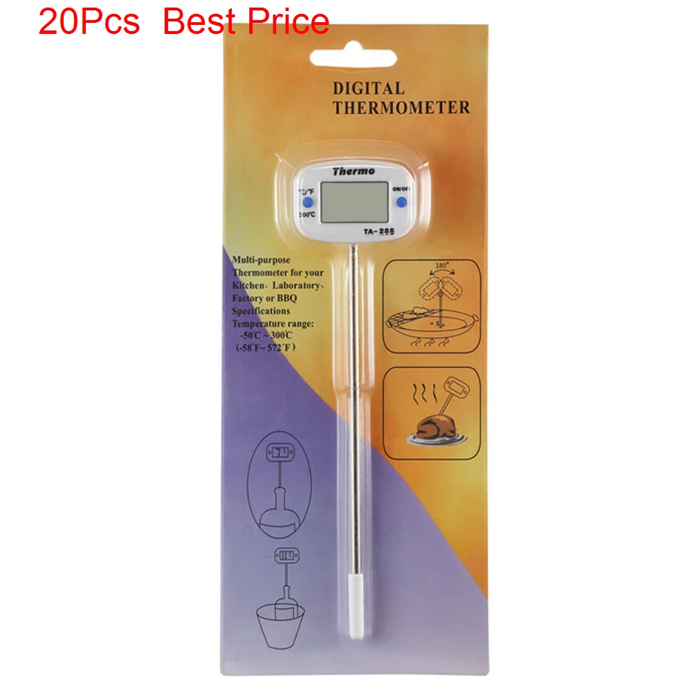 

20Pcs/lot Ta288 Coffee Food Pen Needle Bbq Thermometer Electronic Digital Display Probe Liquid Barbecue Oil Thermometer