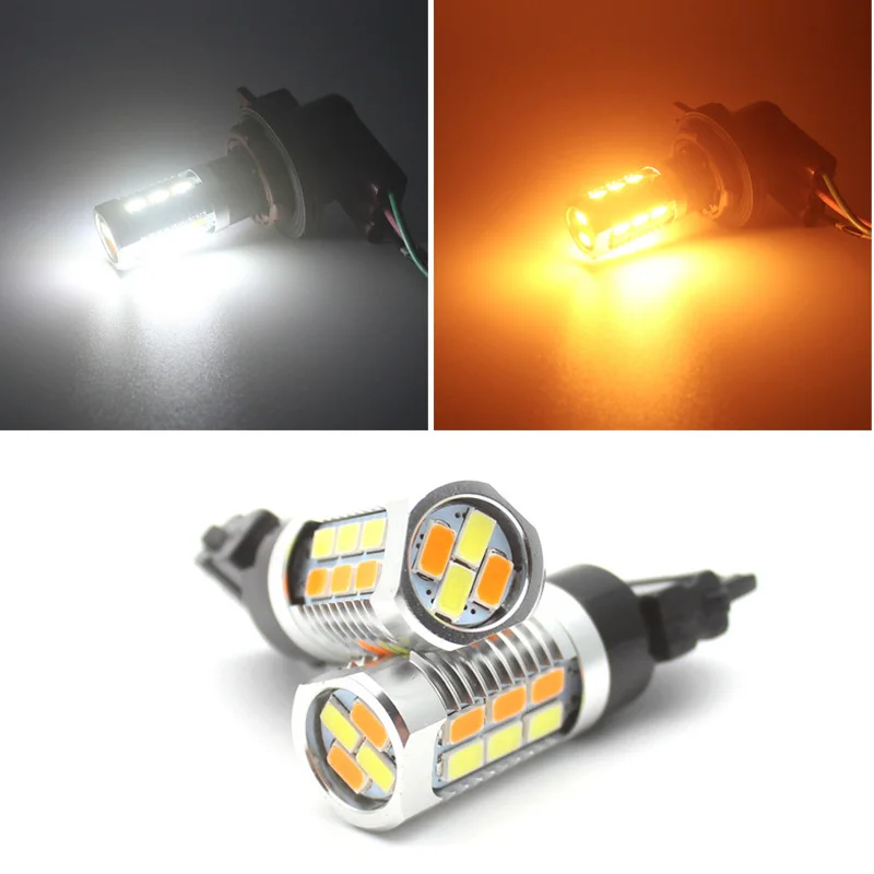 1 пара T20 7443 T25 3157 BA15D 1157 22SMD светодиодный двойной переключатель для поворота сигнала тормоза резервного копирования DRL светильник s обратный стояночный противотуманный светильник