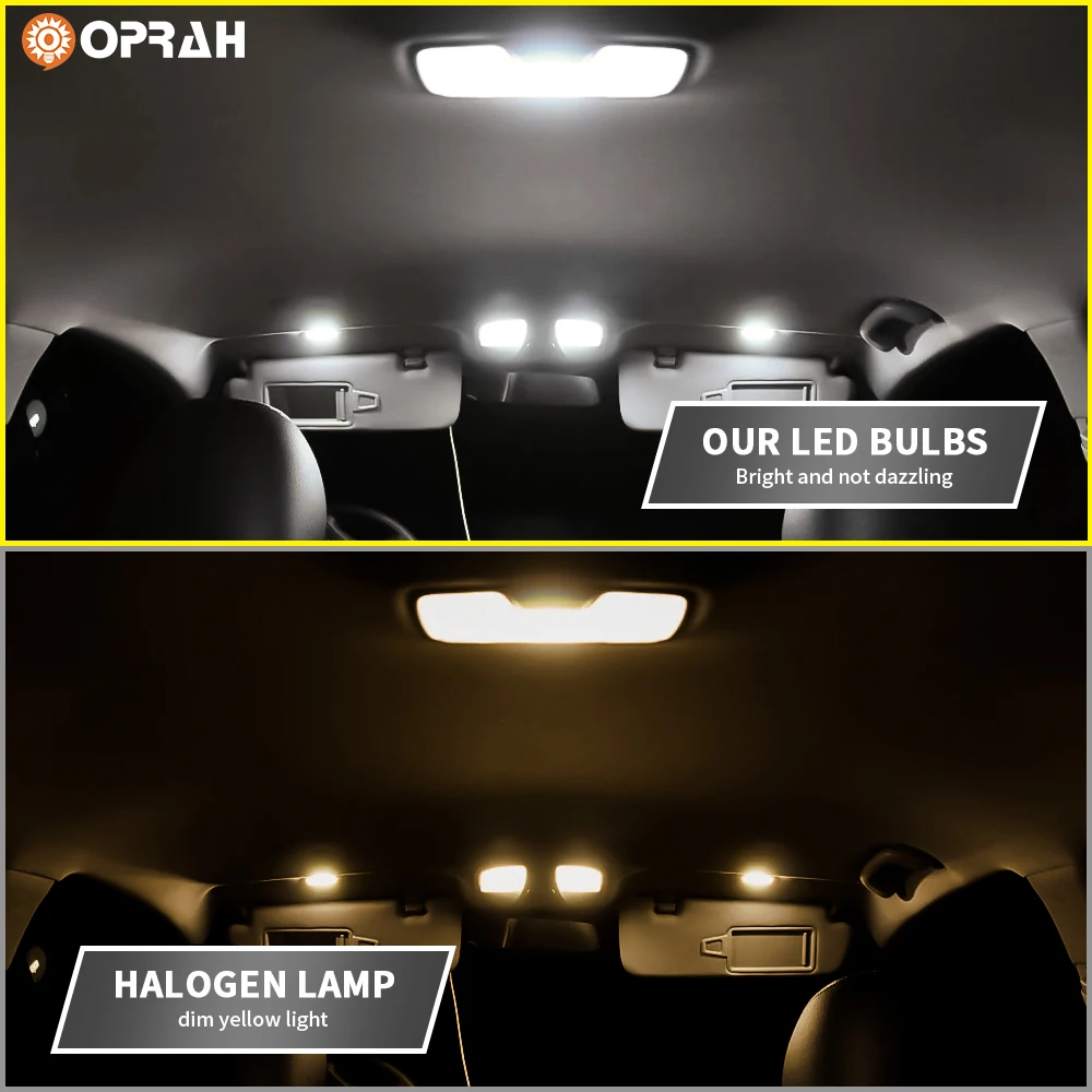 Oprah 2-pack T10 W5w Csp Сигнальный Указатель Поворота 2055 Чип 3smd Белый 6000k Широкий Луч