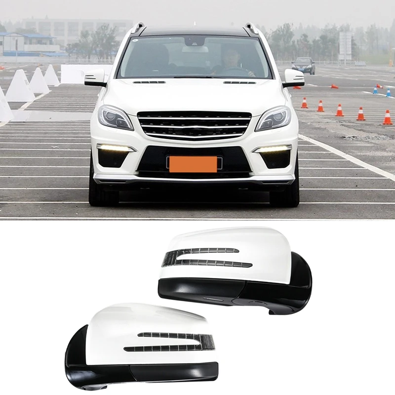 

1Pair Car Rearview Mirror For Mercedes -Benz W164 Facelift M GL Class ML63 ML350 White 1648105193 1648104693