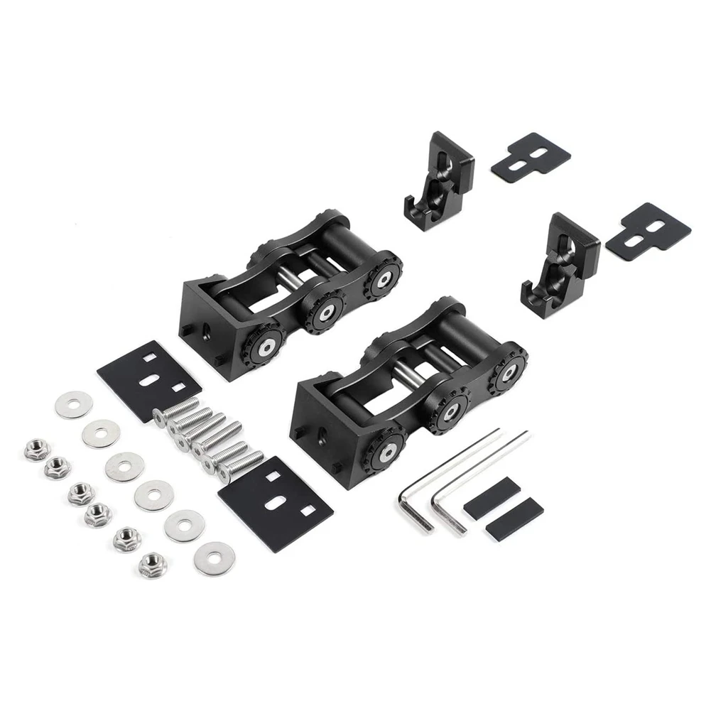 

JK Hood Latches, Aluminum Hood Catch Lock Latch Kit for Wrangler JK 2007-2017 Accessories, 2PCS Black