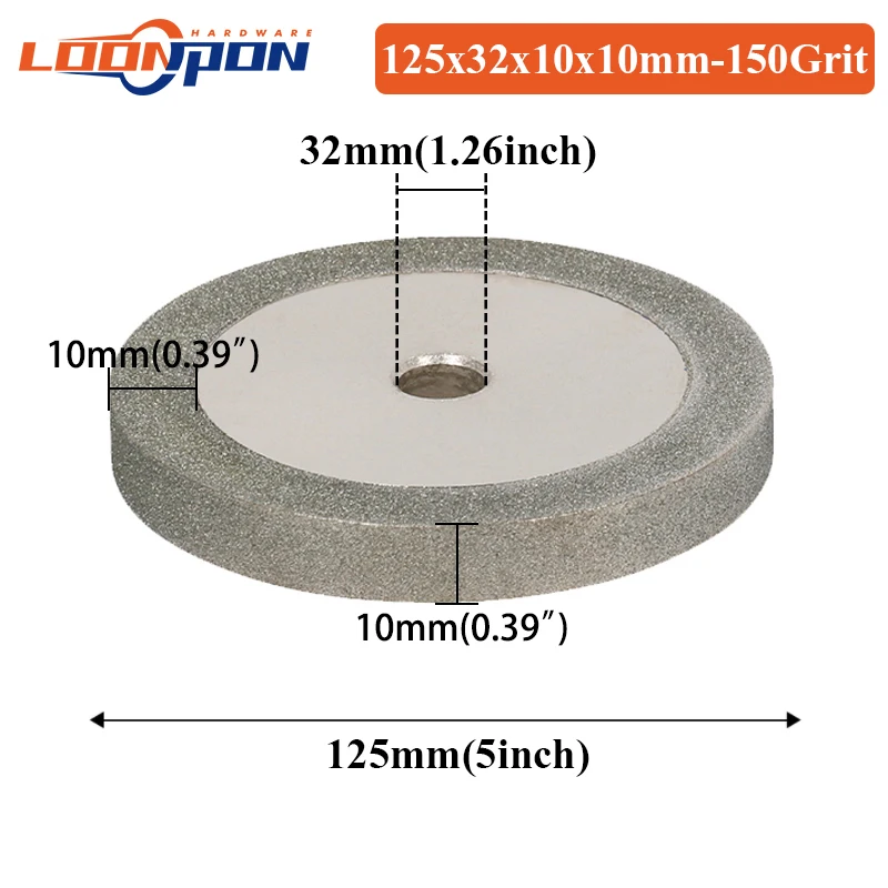 Плоский алмазный шлифовальный круг с гальваническим покрытием 78-180 мм