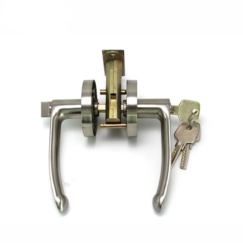 Замок для межкомнатной двери с тремя ручками разные цвета бесшумный дверной