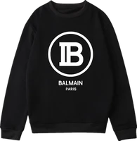 balmain hoodies sweatshirts unisex logo letter printed long sleeve crew neck pullover casual sweatshirts