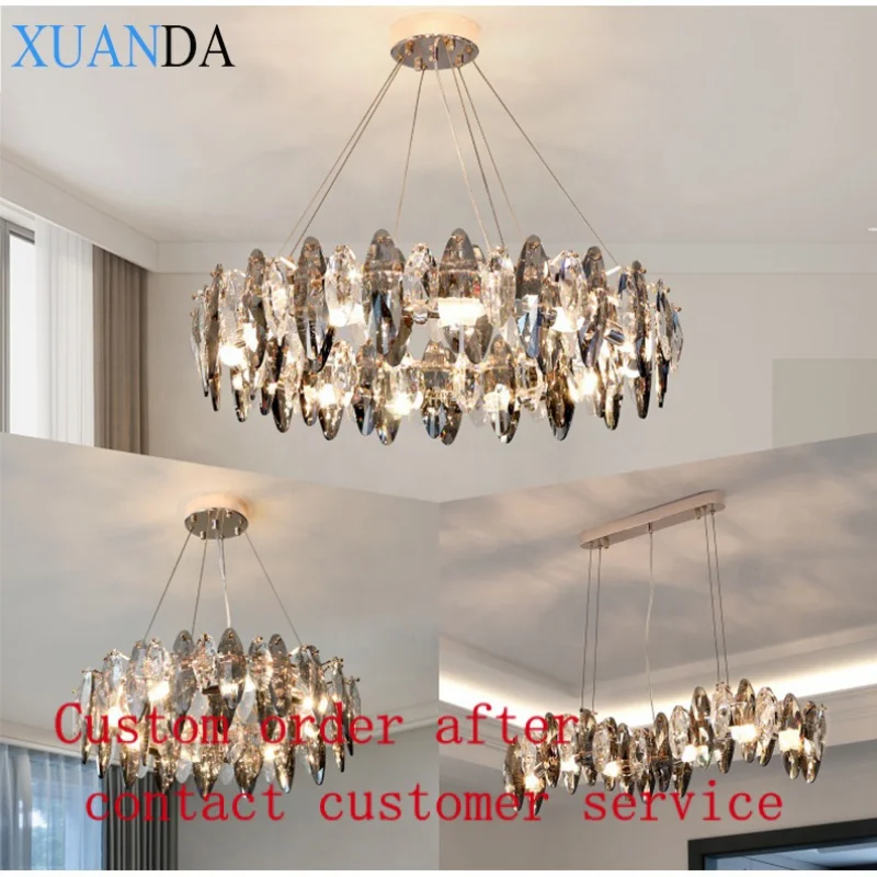 

fashion style modern design chandelier luxury three lighting colors changeable pendant light chandelier