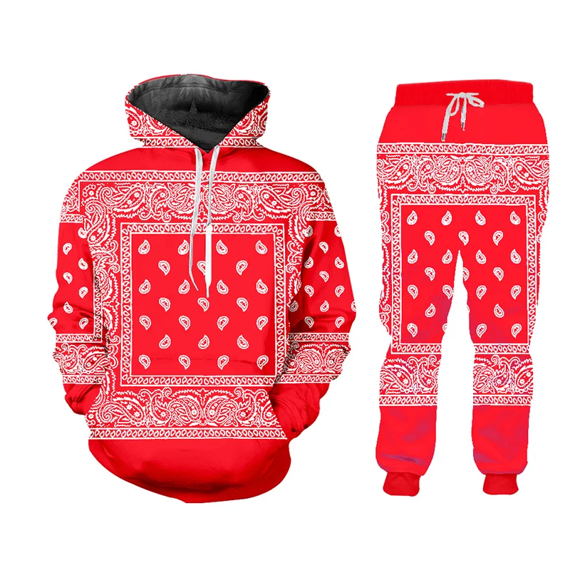 

Women/Men Jogger 3D Pants Sweatshirt Colorful Paisley Graphic Tracksuit Sweatpants Hoody Cashew Floral Streewear 2Piece Set