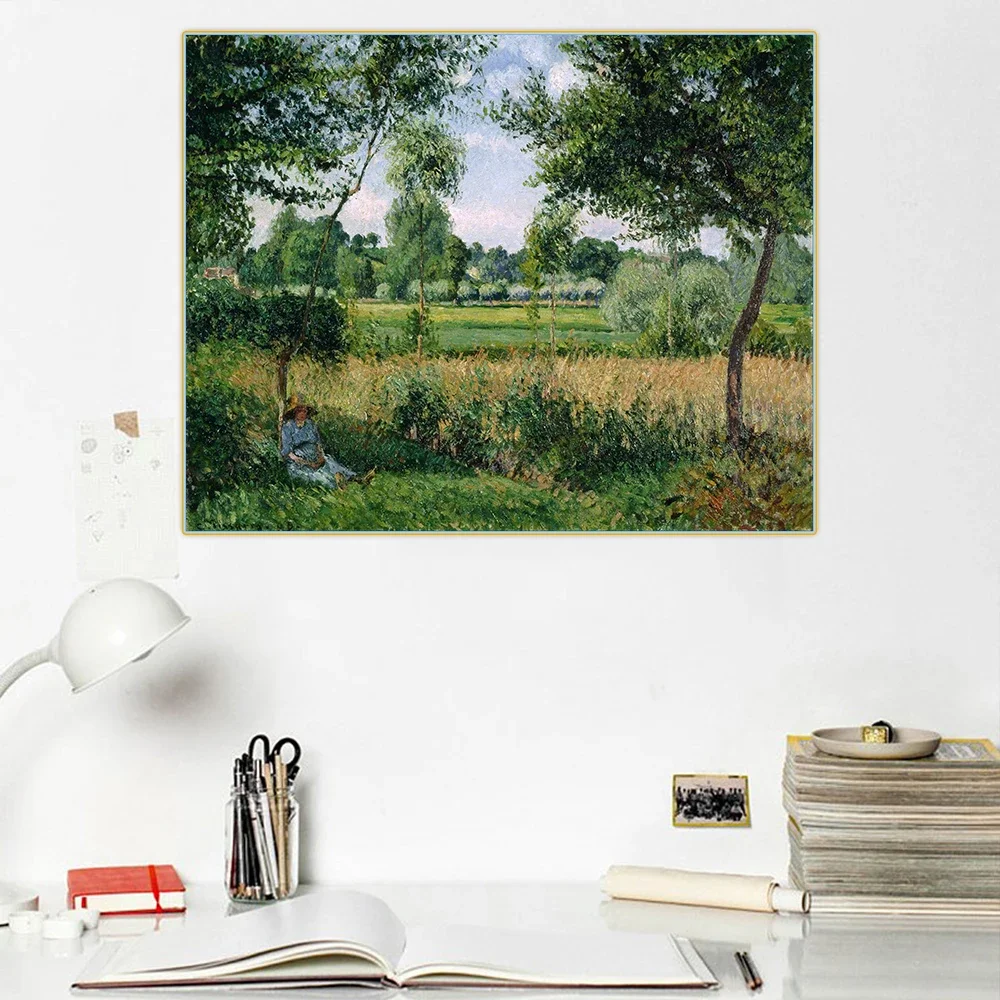 Camille Pissarro "Утрой эффект солнечного света Eragny" холст картина маслом знаменитая