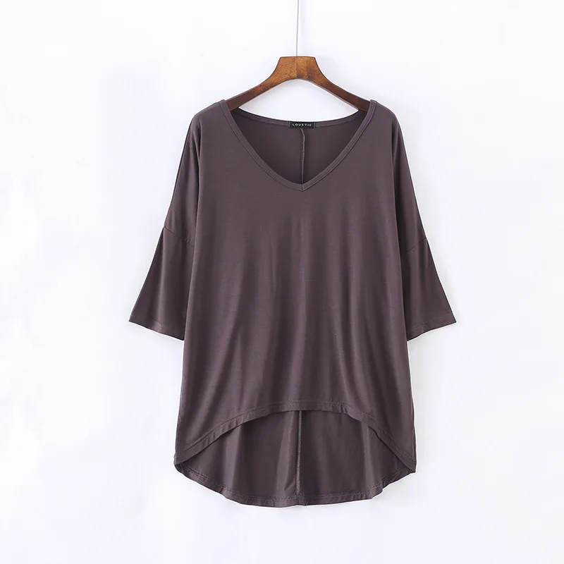 

Summer Cotton Short Batwing Sleeve T-shirt Female Loose Large Size V Neck Streetwear Tee Shirt Ladies Pullover Girls Tshirts