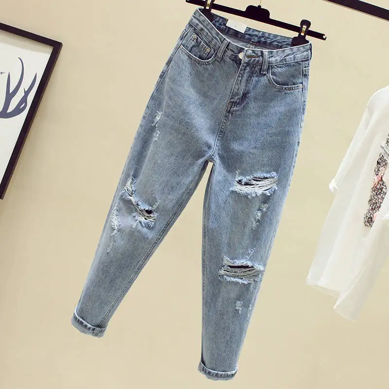 

2022 New Women Fashion High Elastic Waist Wide Leg Jeans Female Denim Cargo Pants Jeans Trousers Ladies Casual Street Pants G21
