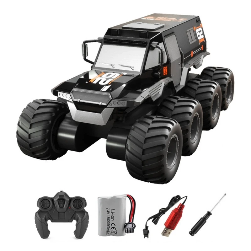 

Amphibious RC Climbing Car Remote Control Crawler Off-road 2.4Gz Powerful Motor 8WD Stunt Vehicle Kids Boy Birthday Gift