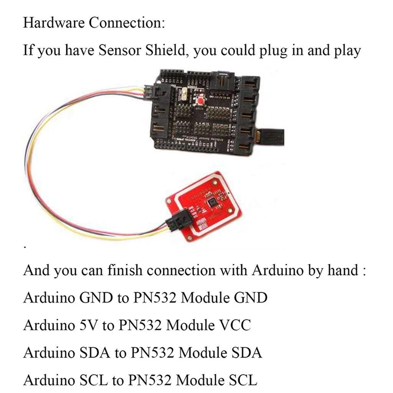Near Field Communication Reader Module Kit PN532 NFC NXP RFID V3 I2C SPI HSU With S50 White Card Key