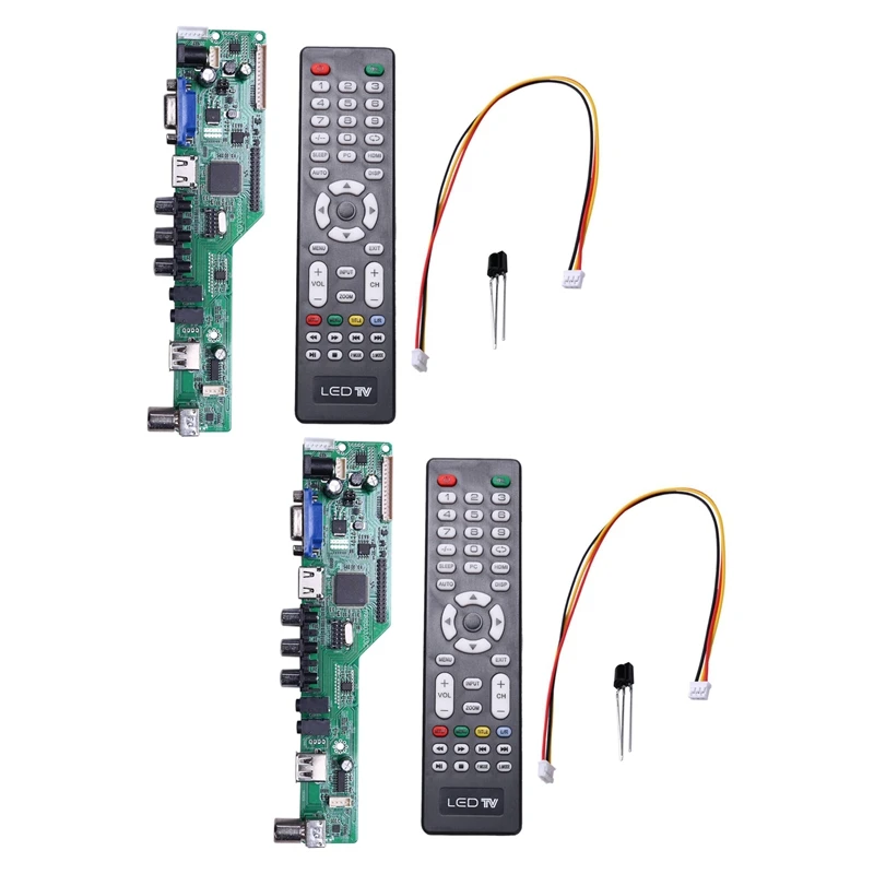 

2X Free Program T.HD8503.03C Universal LCD TV Controller Driver Board TV/AV/PC/HDMI/USB Russian Language 5 OSD Games