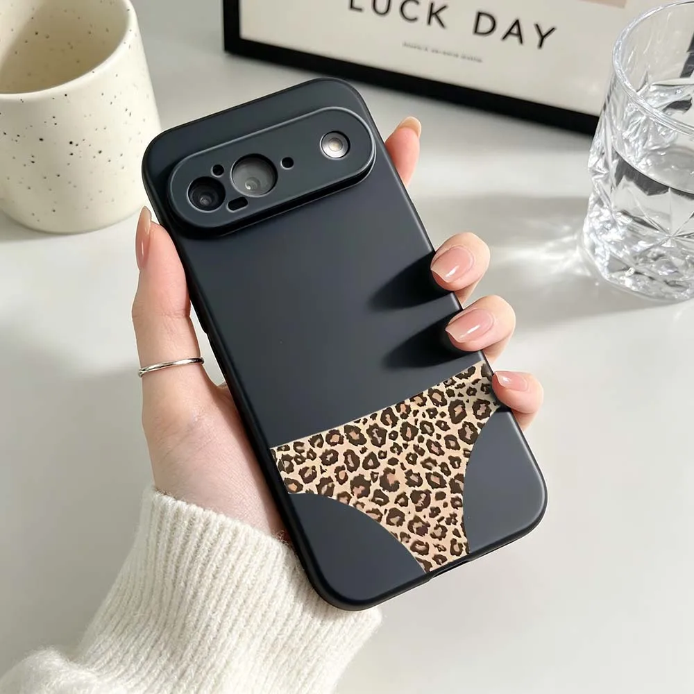 Фото Модный сексуальный кружевной чехол-бюстгальтер для Google Pixel 6 6A 7 7A 8 8A 9 10 10A Pro XL 2024 5G, черный, из мягкого силикона №2