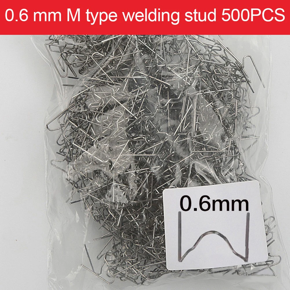 

Bumper Repair Hot Stapler Staples M Style Plastic Welder Repair Kit 0.6mm Stainless Steel 500PCS/set For Car Bumper