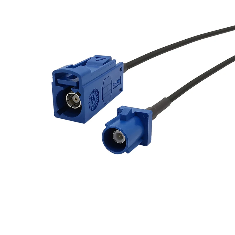 

1Pcs Blue Fakra C Male Plug To Fakra C Female Socket RG174 Coaxial Cable Wire Connector For Car GPS Antenna