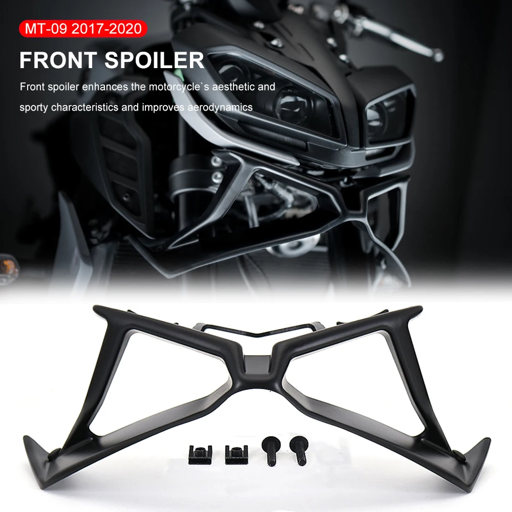 

Обнаженные передние Спойлеры для мотоцикла 2017-2020, летающие с аэродинамическим крылом, передний спойлер для Yamaha MT-09 MT09 SP 2018 2019