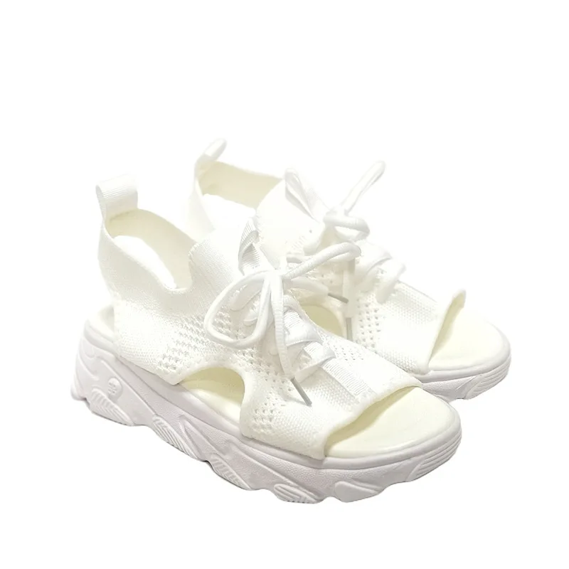 

Women'S Large Size Sports Sandals Thick Bottom Shoes Soft Bottom Casual Flat Bottom Shoes Hollow Beach Sandals