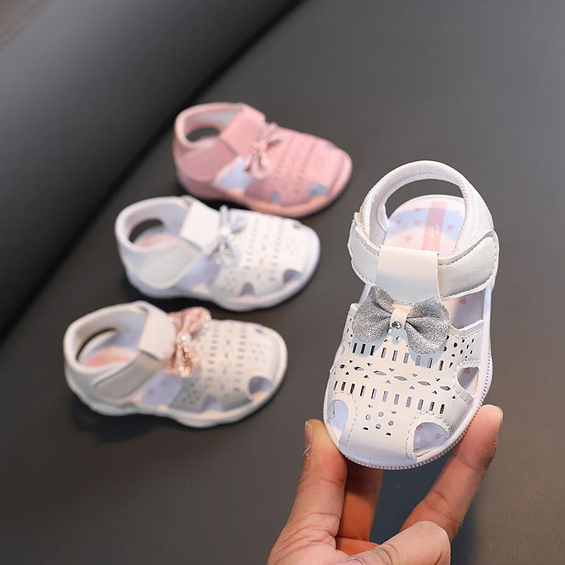 

Fashionable and Cute Bow Princess Shoes Summer Comfortable Soft Sole Breathable Sandals Girls' Walking Shoes Toddler Shoes