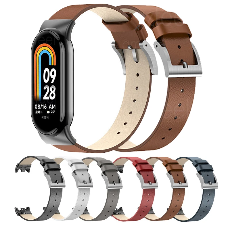 

Quality Leather Bracelet Strap For Xiaomi Mi band 8 Smartband Watchband Accessories Correa For Xiaomi Band 8 Belt Mi Band8 Strap