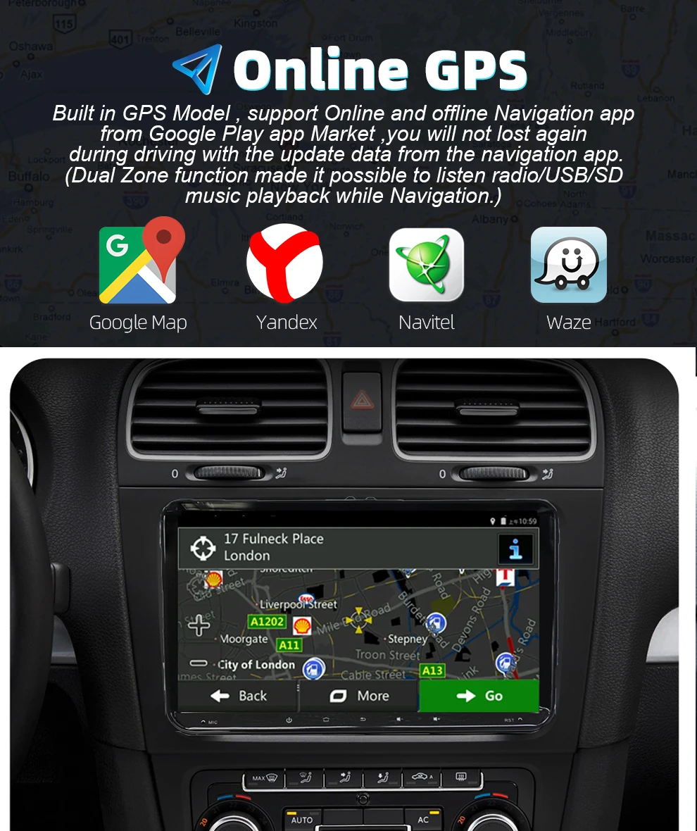Автомагнитола 2 din 9 дюймов мультимедийный плеер на Android с GPS для Volkswagen Golf Passat b7 b6 Skoda
