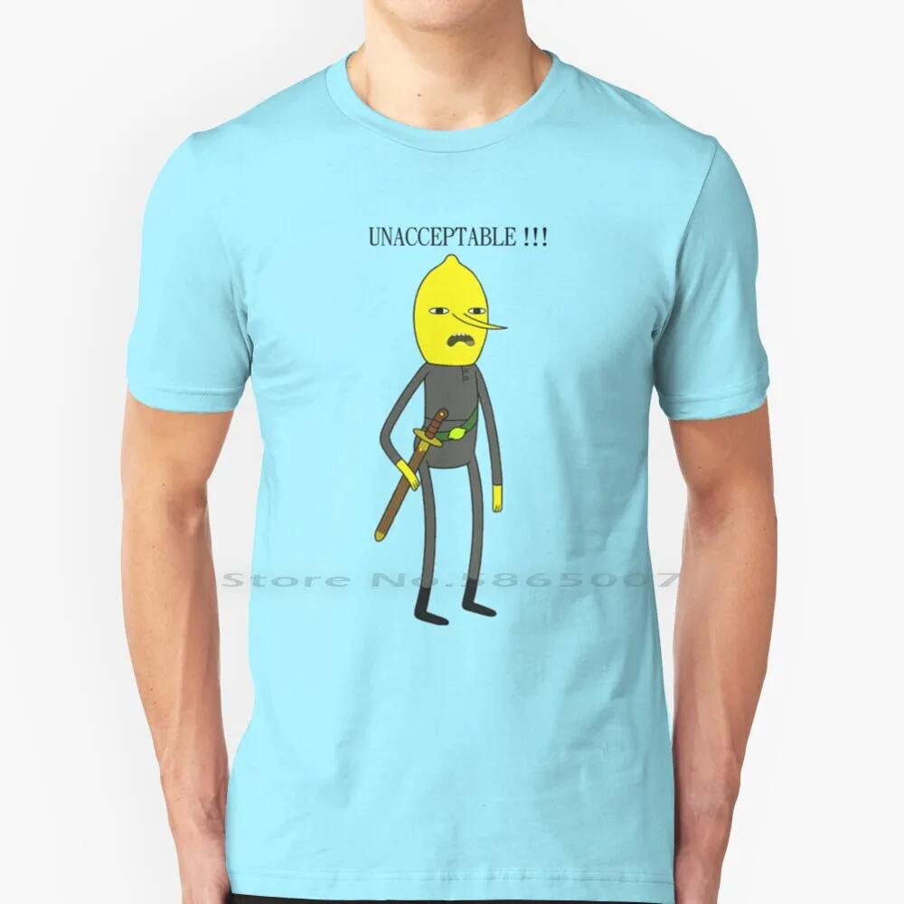 

Earl Of Lemongrab ~ Unacceptable T Shirt 100% Cotton Earl Of Lemongrab Adventure Time Cartoon Cool Big Size 6xl Tee Gift Fashion