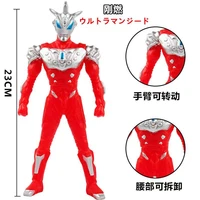 23cm large soft rubber ultraman geed solid burning action figures model furnishing articles childrens assembly puppets toys