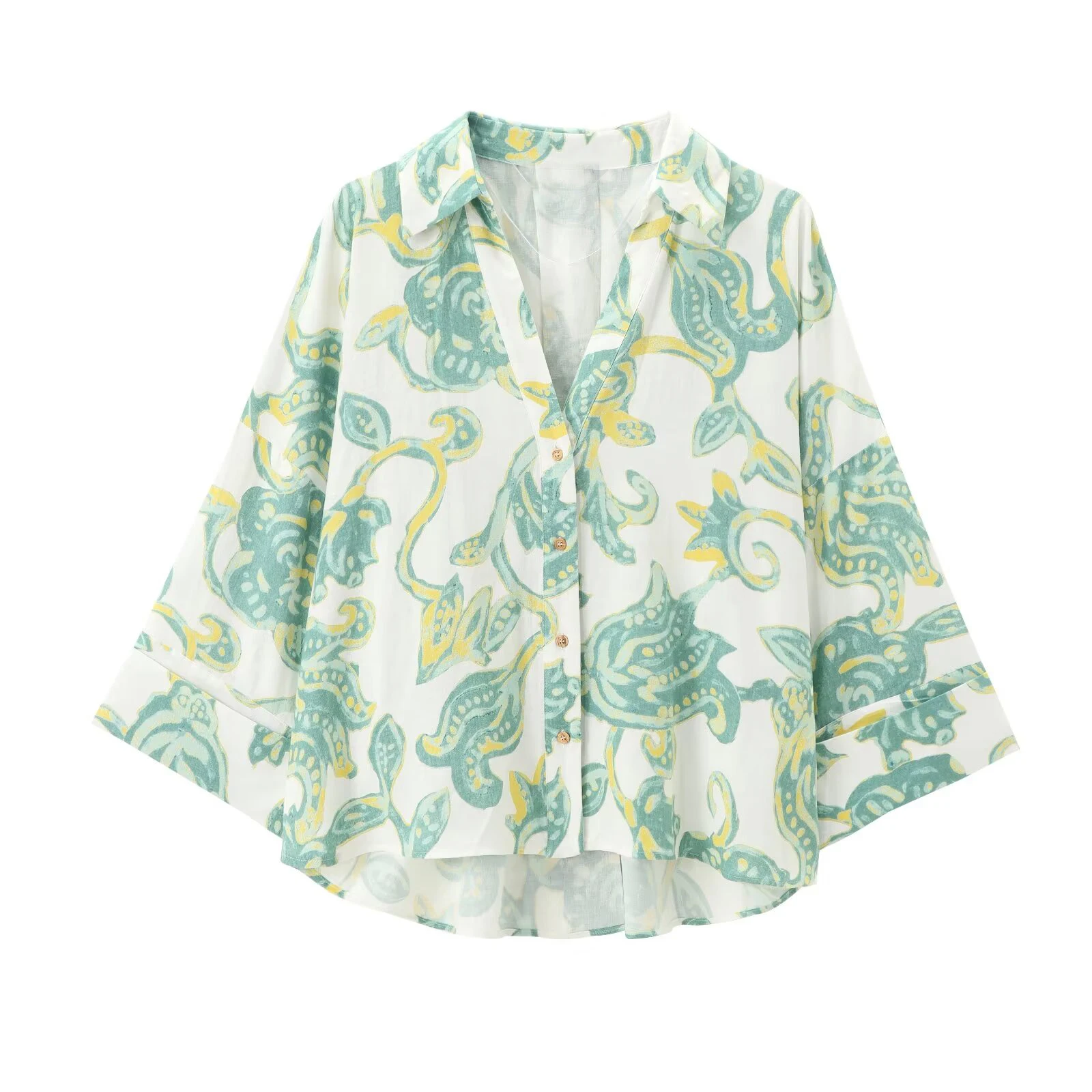 ZAR4 2024 Женская Летняя Льняная Рубашка