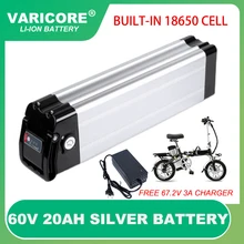 60V 20Ah 18650 e-Bike Battery Silver fish case 67.2v 300w-1000W Haiba Motor Bike conversion kit Electric Bicycle