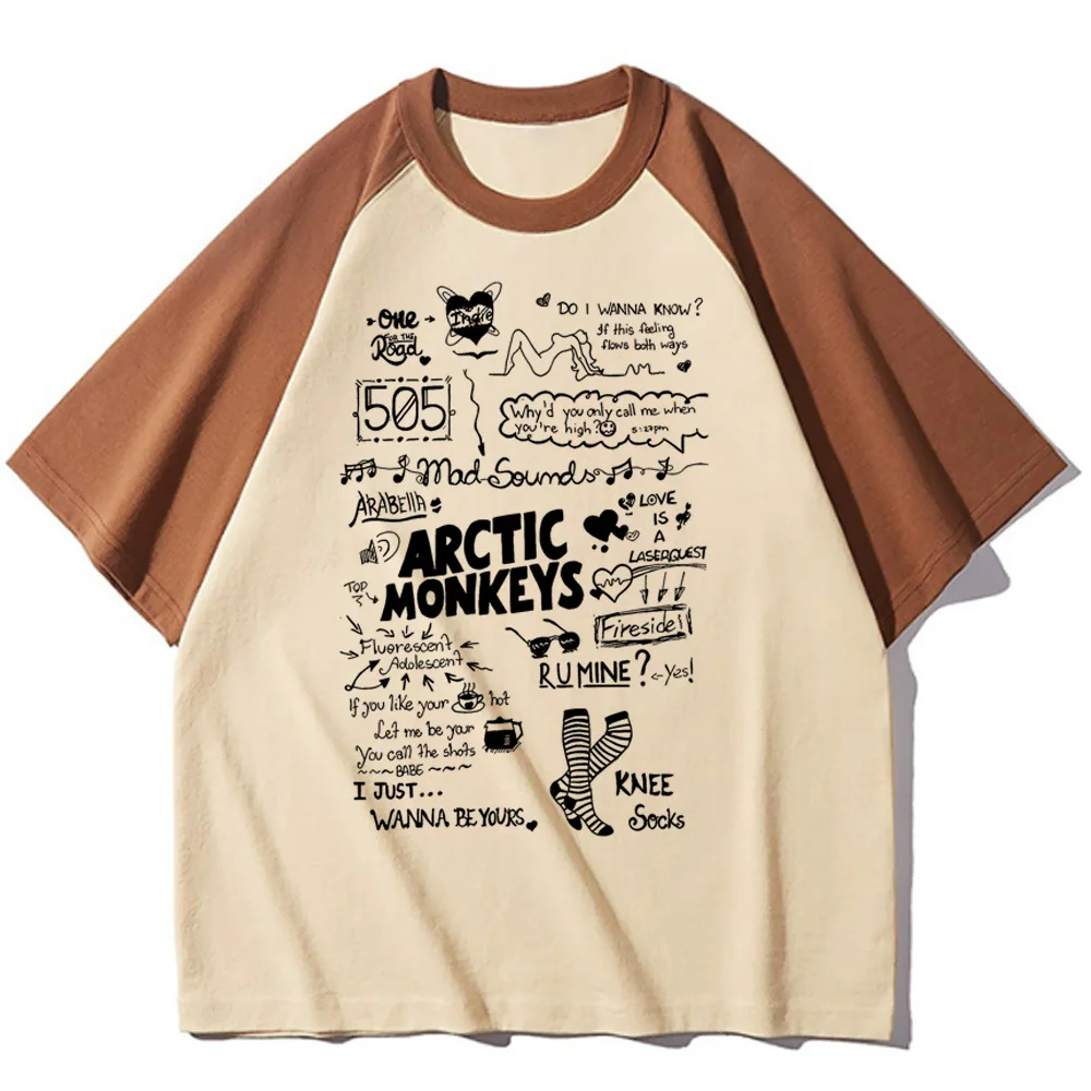 Arctic Monkeys top tees girl Gothic Breathable Punk Comfortable Pop Culture tshirt Digital Classic 2000s Colorful streetwear