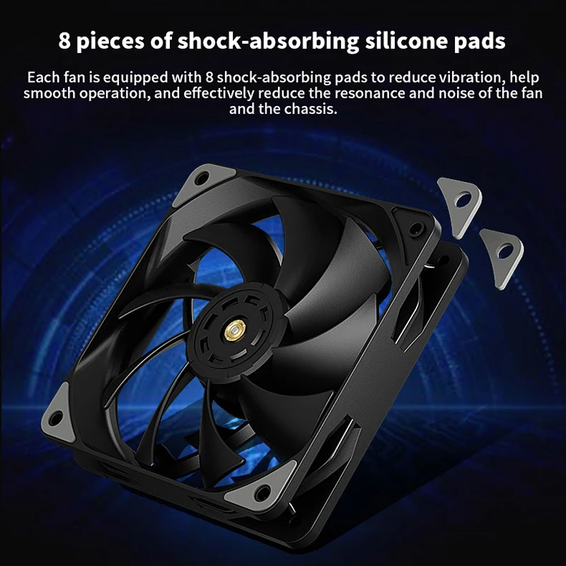 Охлаждающий вентилятор TEUCER для ЦП 120 мм 4 контакта ШИМ 400-1800 об/мин