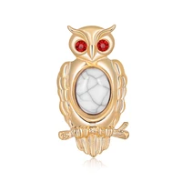 delicate owl brooches vintage alloy brooch badge pin for women men dress coat brooch pin gifts jewelry accessories