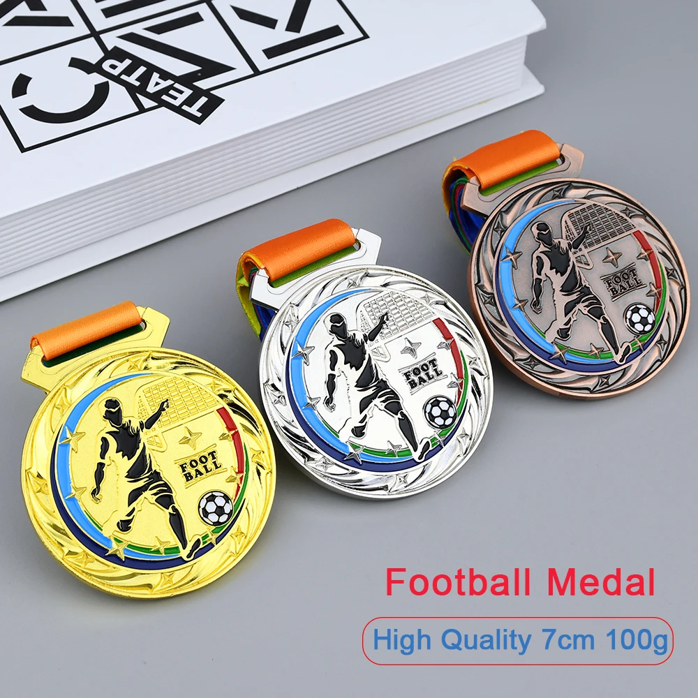 

School Sports Football Competition Medal Games Prizes Gold Silver Bronze Medals Trophy Commemorative Medal for Souvenir Gift