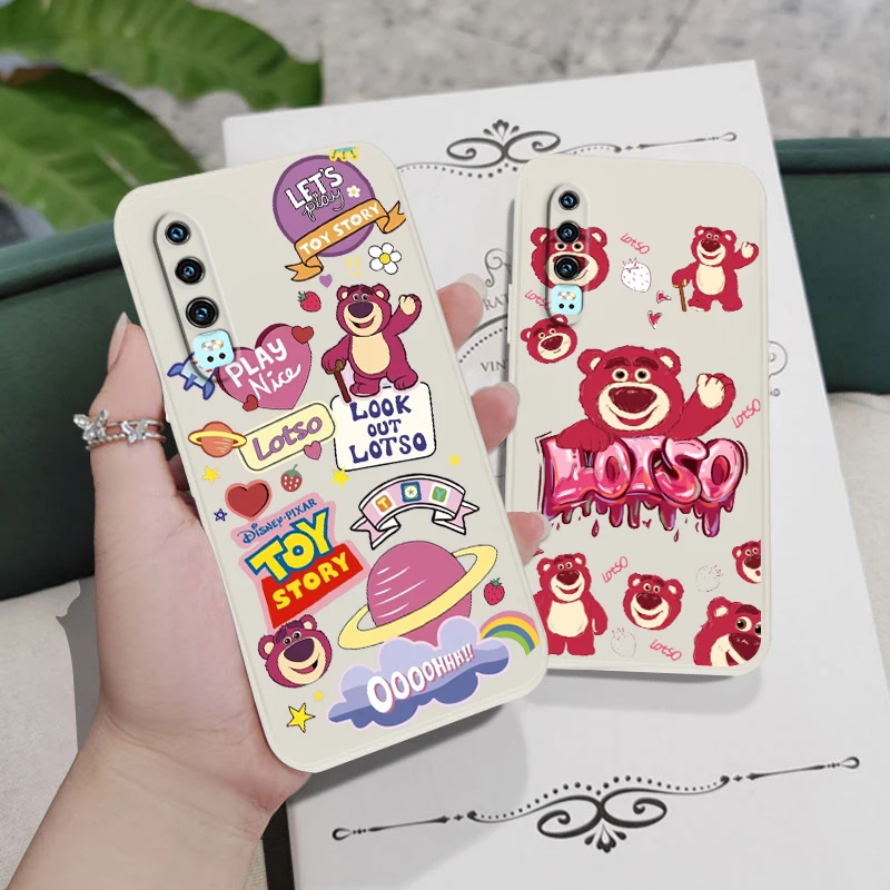 

Toy Story 3 pink lotso Phone Case For Huawei Y9S Y9A Y9 Y6 Nova Y70 9 8 P50 P40 P30 P20 Pro Lite E 5G Liquid Rope