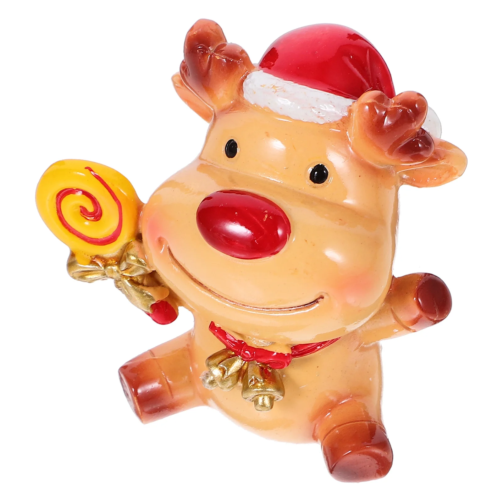 

Christmas Fawn Outdoor Decorations Resin Xmas Statue Craft Landscape Portable Ornament Decorative