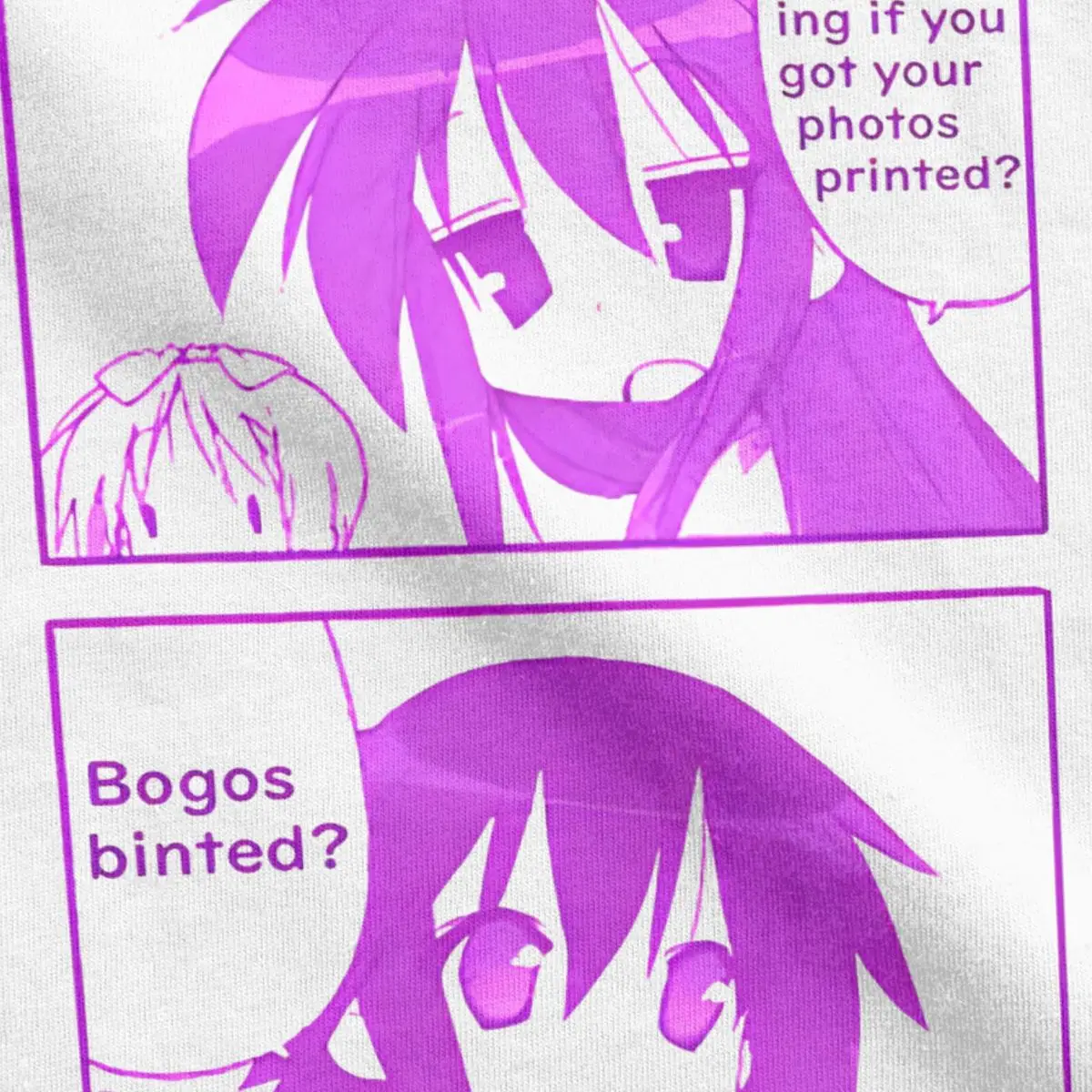 Фото Awesome Bogos Binted Lucky Star Манга футболки мужские хлопковые футболки с круглым вырезом футболка с короткими рукавами одежда с принтом №5