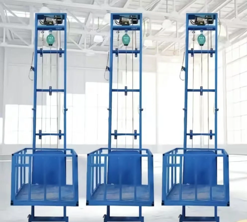 Фото Высокое качество 2-10 метров подъемная платформа Man Lift электрический грузовой подъемник №4